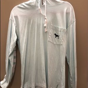 PINK long sleeve with hood. good condition!